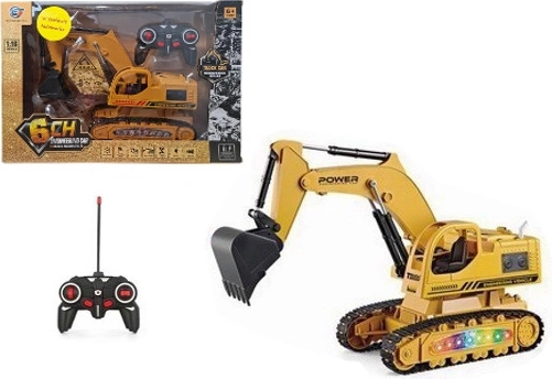 Excavator de construcții cu telecomandă, cu lumină și sunet