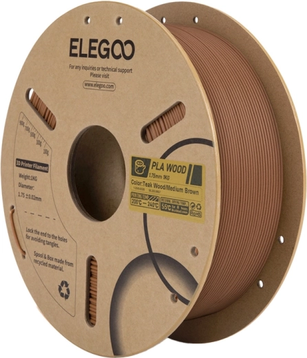 Filament Elegoo PLA cu fibre de lemn – stejar indian
