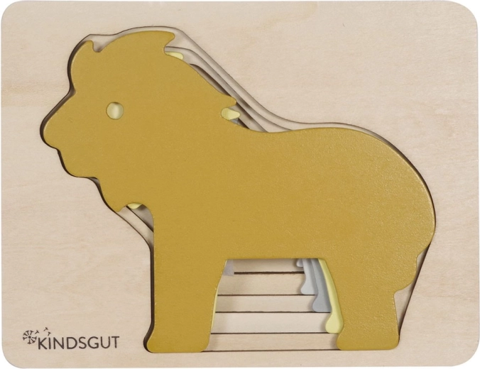 Kindsgut puzzle din lemn leu - 1 bucată