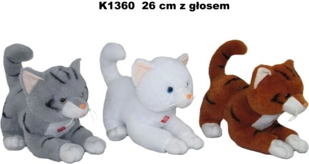 Pisicuță de pluș cu sunet 26 cm
