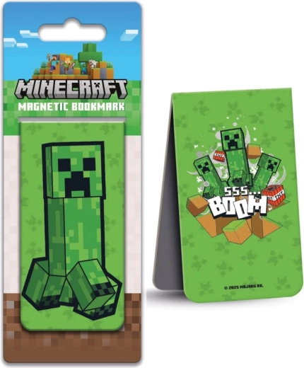 Semn de carte magnetic Minecraft creeper - 1 bucată
