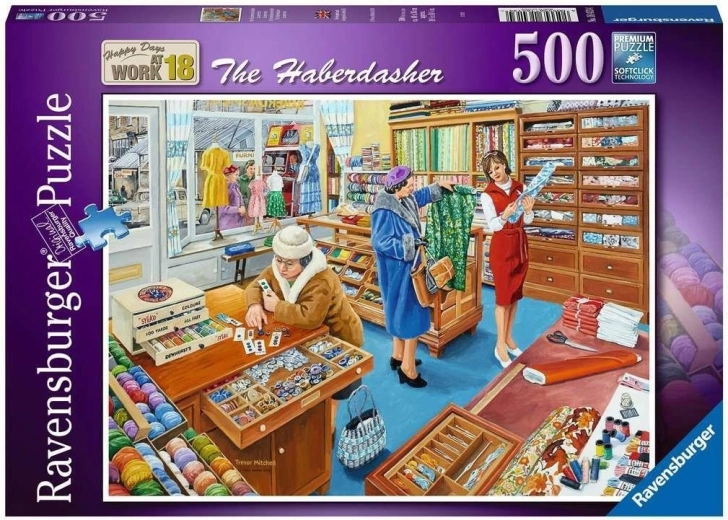 Puzzle Ravensburger Happy Days at Work: galanterie, 500 de piese