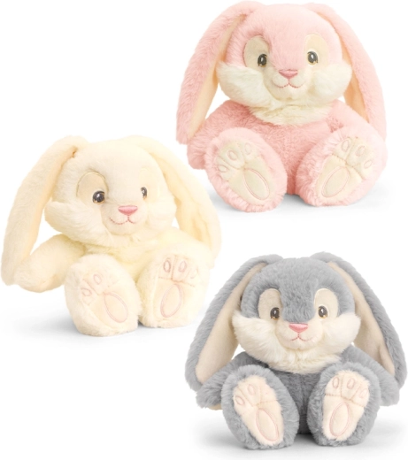 Iepuraș de pluș cu petic 22 cm KEEL TOYS (3 tipuri)
