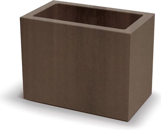 Jardinieră dreptunghiulară cu autoirigare 58 cm, maro-ruginiu