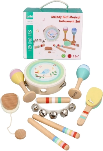 Set de instrumente muzicale Lelin cu păsărică