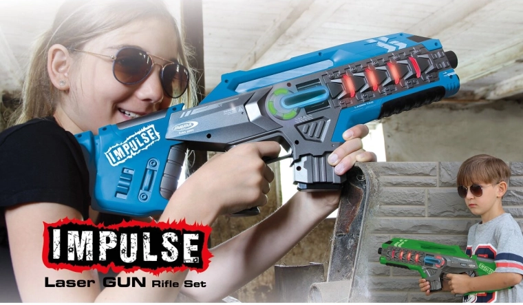 Set Impulse de arme laser (albastru/verde)