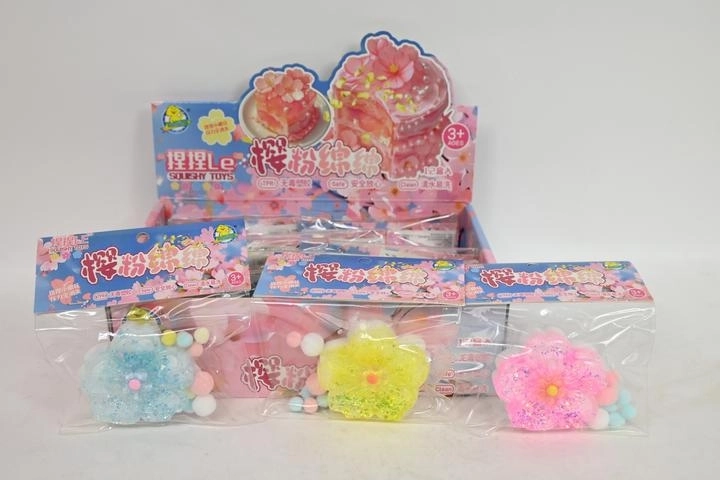 Jucărie antistres de strâns tip floare (gniotek) (12 buc. în display)