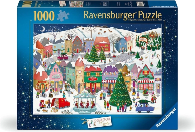 Puzzle Ravensburger „Oraș de Crăciun” 1000 de piese