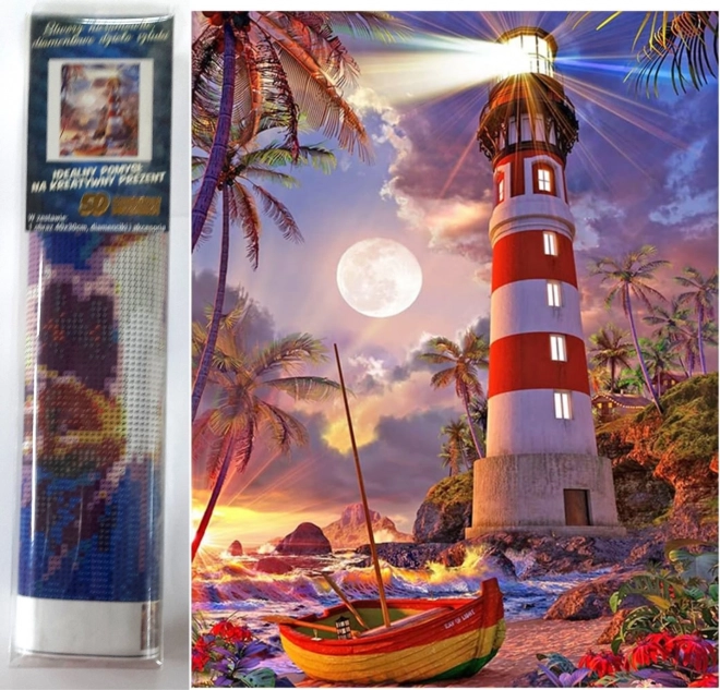 Pictură cu diamante Far 30x40 cm