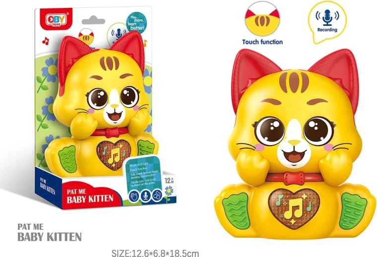 Pisică vorbitoare cu efecte luminoase și sonore 12 cm