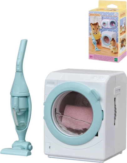 Sylvanian Families mașină de spălat automată și aspirator cu accesorii
