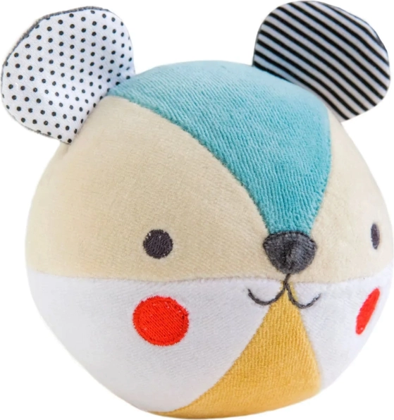 Petit Collage zornăitoare ursuleț din bumbac organic