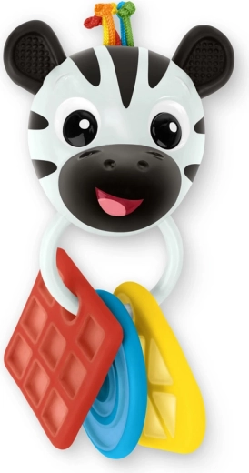 Jucărie de dentiție și zornăitoare zebră Zen Shake‑a‑Shape BABY EINSTEIN, fără BPA, de la 0 luni