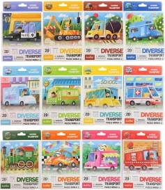 Puzzle vesele cu tematica transportului