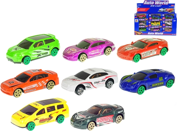 Mașinuță de curse metalică 7 cm, scară 1:64, rulare liberă