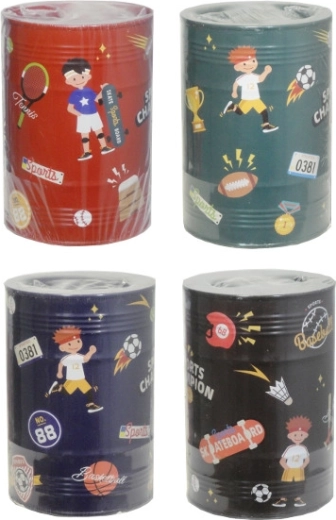 Pușculiță metalică cu motiv sportiv