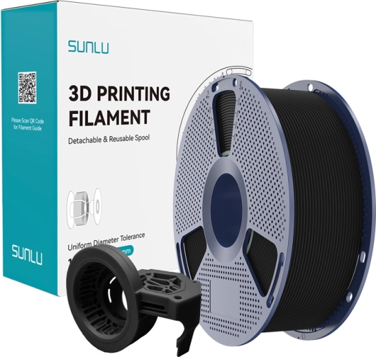 Filament mat de mare viteză Sunlu PETG – negru