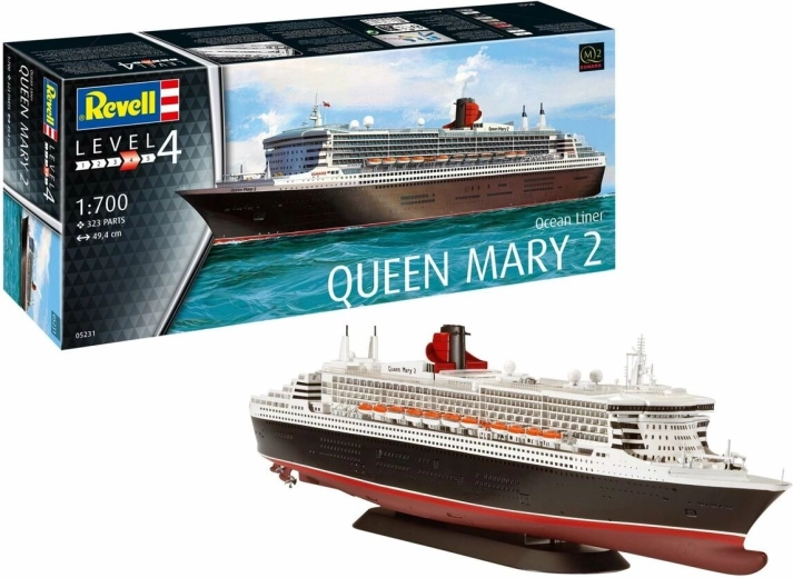 Model din plastic al navei Queen Mary 2 1:700