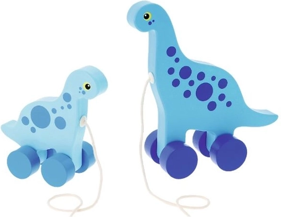 Trefl jucărie din lemn de tras cu șnur dinozauri sauropod