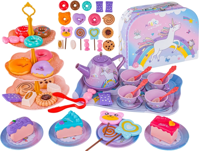 Set de ceai pentru copii Magic Unicorn în valiză, 48 de piese