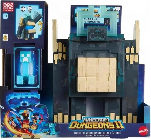 Figurină interactivă Minecraft Dungeons Warden atacator cu Creeper