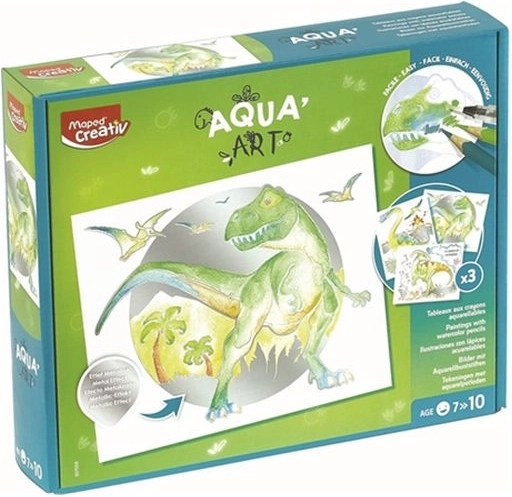 Maped Creativ AquaArt imagini acuarelă dinozauri