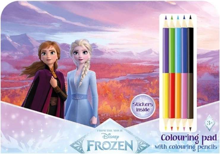 Set de desen cu creioane colorate Regatul de gheață