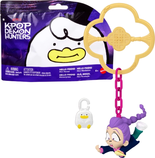 Mattel Netflix KPop Demon Hunters surpriză – mini figurină pe breloc Hello Friend Mini Reveal