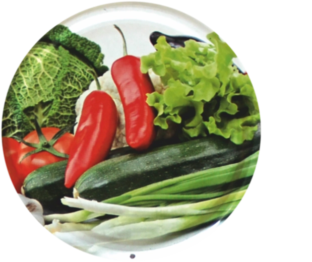 Capace pentru conservare 82 mm cu motiv de legume Chomik