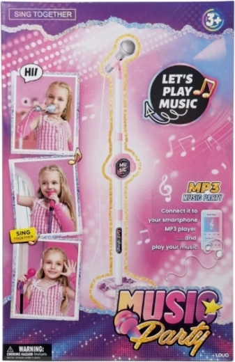 Microfon karaoke pentru copii cu lumină și muzică - 1 bucată