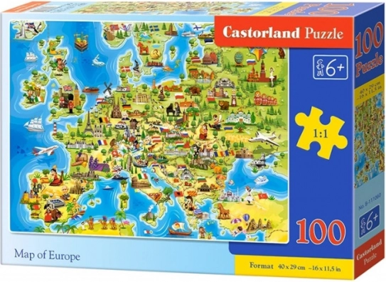 Puzzle Hartă Europei 100 de piese