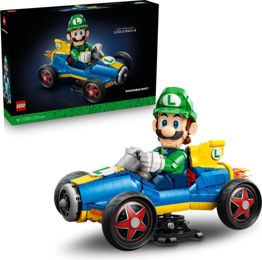 LEGO Super Mario Mario Kart Luigi și Mach 8