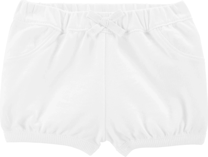 Pantaloni scurți pentru bebeluși Carter's, culoare Ivory, pentru fetiță (9 luni)
