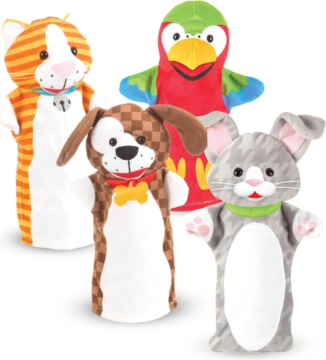 Melissa & Doug Playful Pets set de 4 marionete de mână cu animale de companie