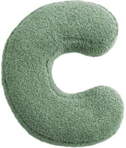Mealini literă de pluș c verde - 1 bucată