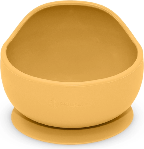 Petite&Mars bol din silicon cu ventuză Take&Match intense ochre