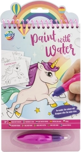 Painting with Water unicorn – carte de colorat cu apă și pensulă