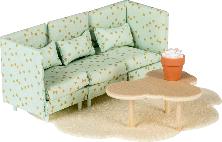Mobilier Lundby pentru livingul casei de păpuși