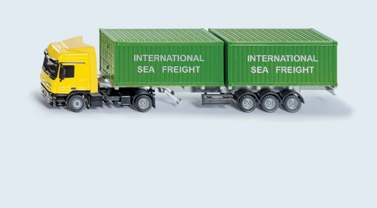 Camion SIKU Super Mercedes-Actros cu 2 containere