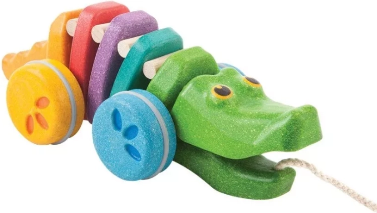 PlanToys crocodil dansator curcubeu