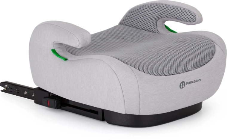 Petite & Mars înălțător auto Optimus Pro i-Size Air Gentle Grey 125–150 cm