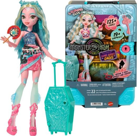 Monster High Lagoona Blue – valiză cu secrete și accesorii 28 cm