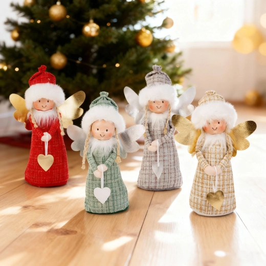 Păpușă textilă decorativă înger, 30 cm - 1 bucată