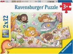 Puzzle Ravensburger Zâne și sirene 2×12 piese