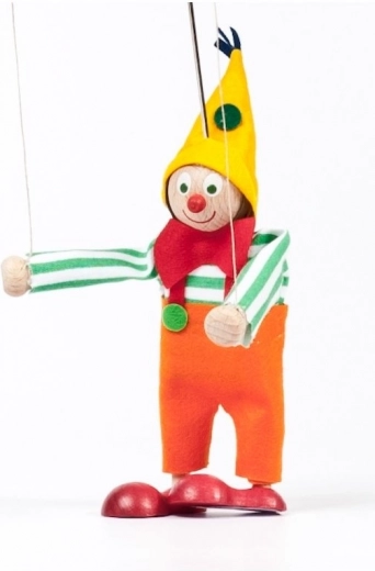Marionetă din lemn Jokerul Jarmil 12 cm