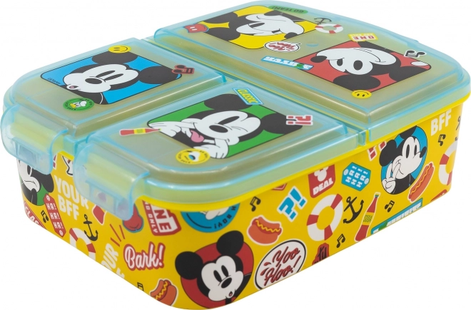Cutie pentru gustări copii Mickey Mouse cu mai multe compartimente