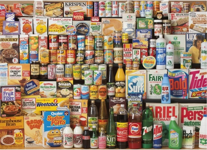 Puzzle GIBSONS Anii 1980 Coș de cumpărături 1000 piese