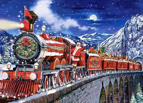 Puzzle 200 piese Santa's Coming to Town