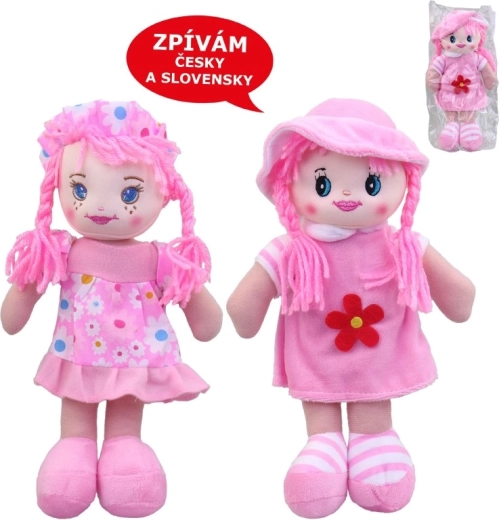 Păpușă textilă MaDe cu cântec cehesc, 25 cm