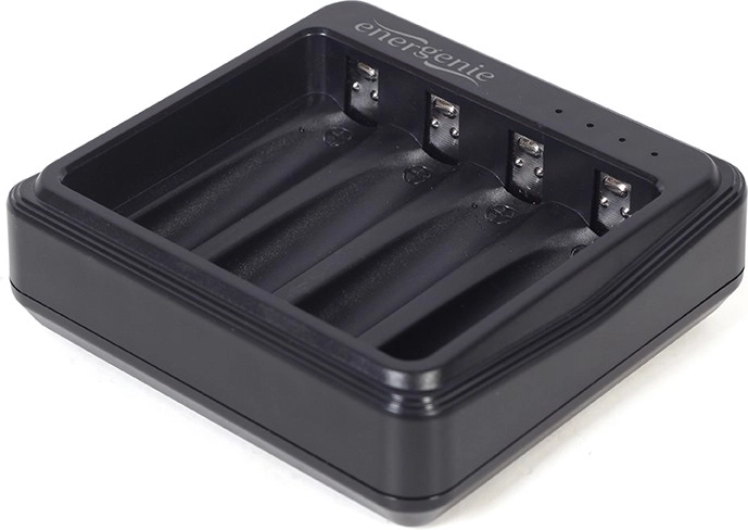 Încărcător USB pentru acumulatori AA/AAA, negru